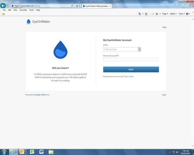 Eye on Water login