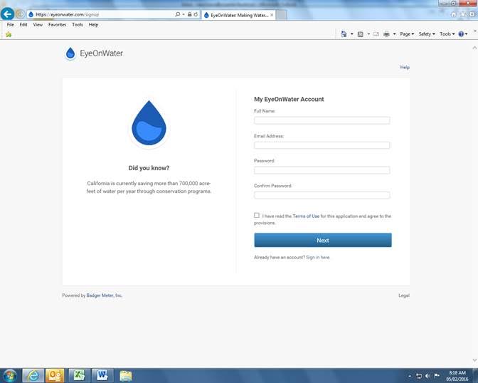 Eye on Water setup